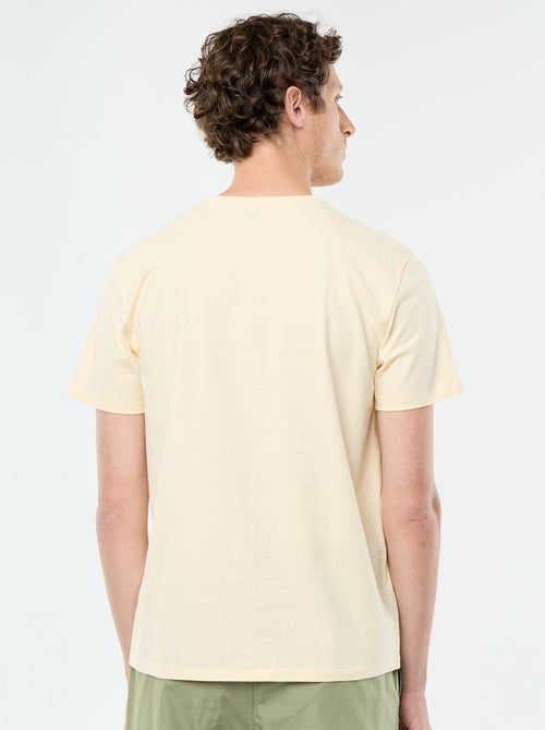 T-shirt com gola redonda de algodão - Kiabi T-shirt com gola redonda de algodão - Kiabi