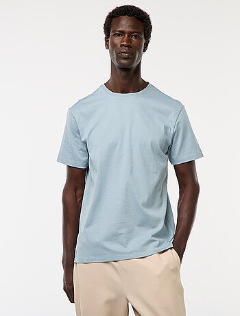 T-shirt com gola redonda de algodão