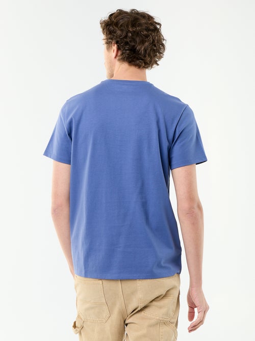 T-shirt com gola redonda de algodão - Kiabi T-shirt com gola redonda de algodão - Kiabi
