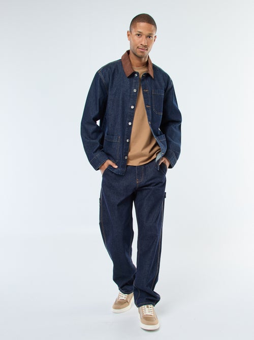 T-shirt com gola redonda de algodão - Kiabi