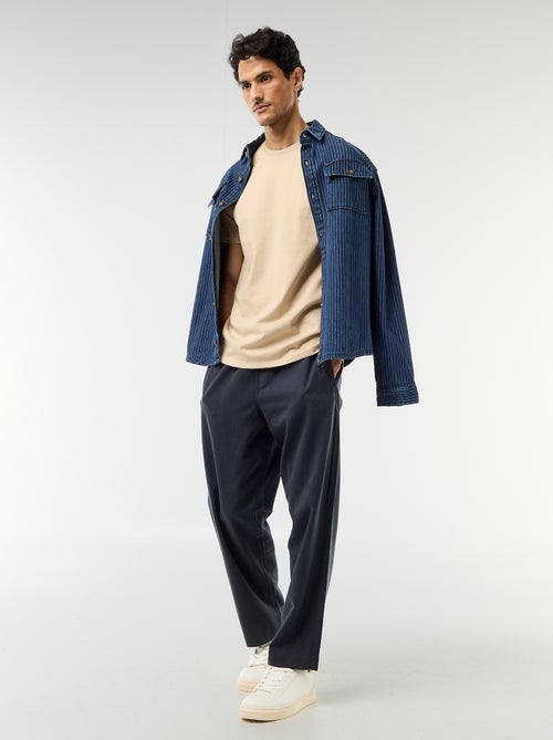 T-shirt com gola redonda de algodão - Kiabi T-shirt com gola redonda de algodão - Kiabi