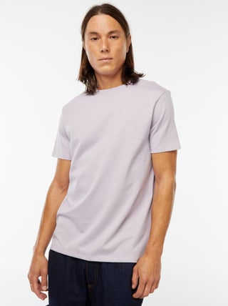 T-shirt com gola redonda de algodão