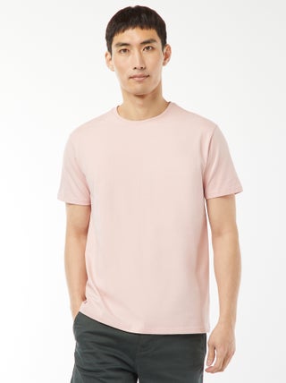 T-shirt com gola redonda de algodão