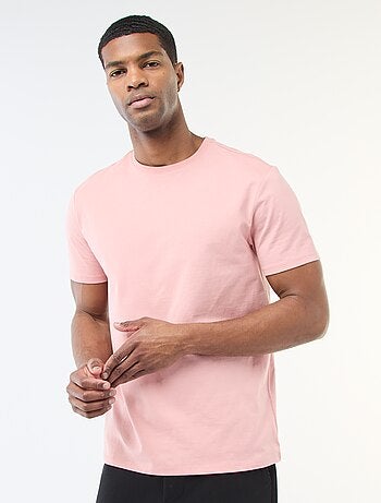 T-shirt com gola redonda de algodão