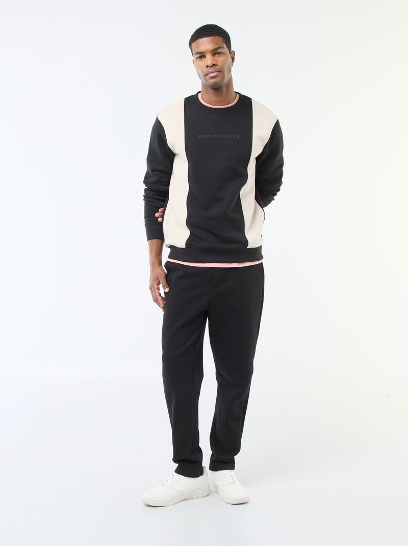 T-shirt com gola redonda de algodão Rosa - Kiabi