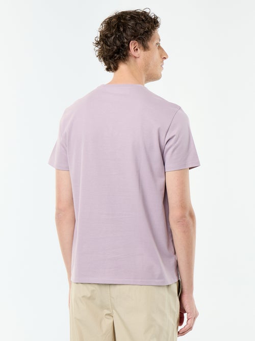 T-shirt com gola redonda de algodão - Kiabi T-shirt com gola redonda de algodão - Kiabi