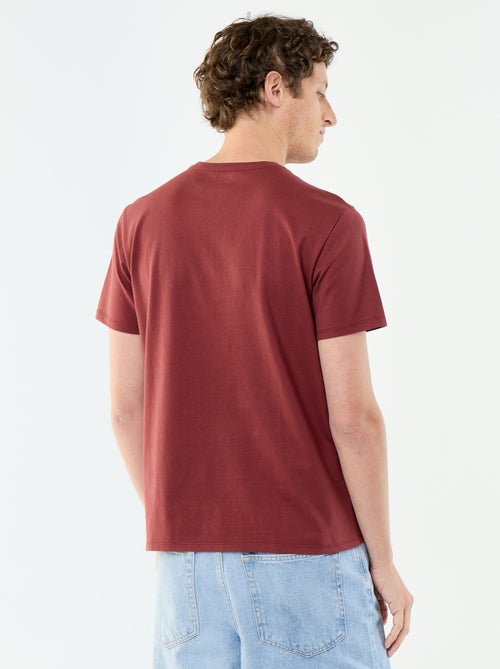 T-shirt com gola redonda de algodão - Kiabi T-shirt com gola redonda de algodão - Kiabi