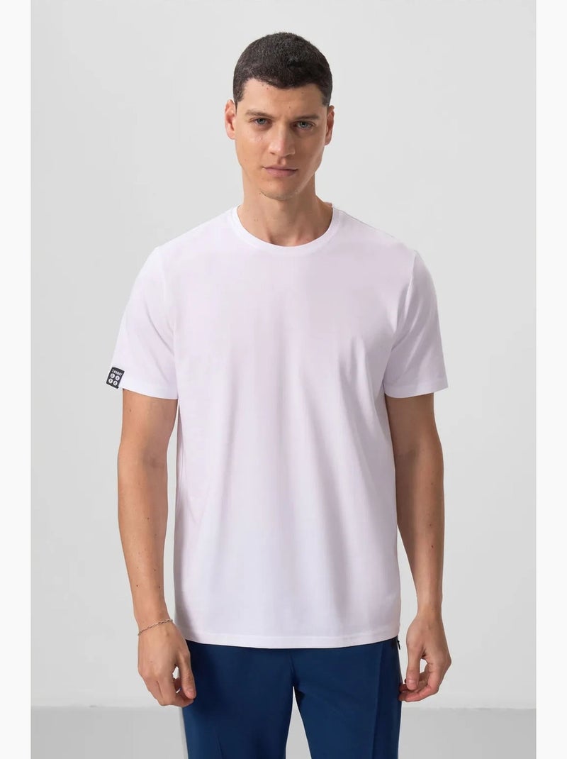 T-shirt com gola redonda de corte confortável tommy Branco Preto - Kiabi
