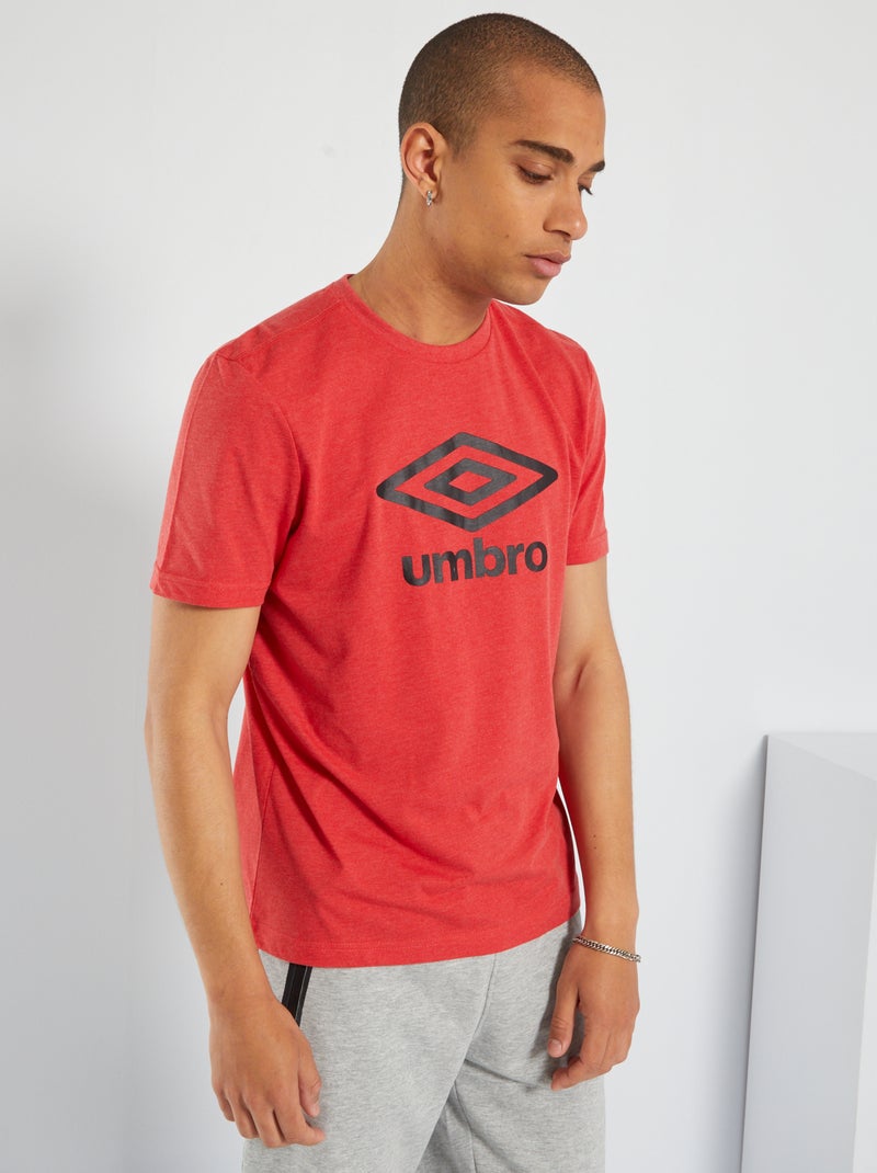 T-shirt com gola redonda 'Umbro' VERMELHO - Kiabi