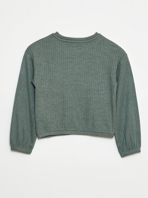 T-shirt com gola redonda - Kiabi