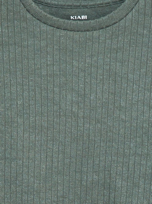 T-shirt com gola redonda - Kiabi