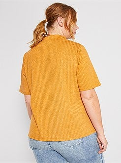 T-shirt com gola subida - Kiabi