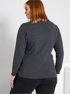 T-shirt com gola subida - Kiabi