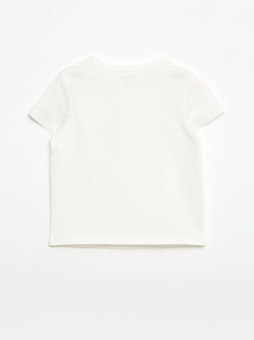 T-shirt com gola tunisiana abotoada - Kiabi