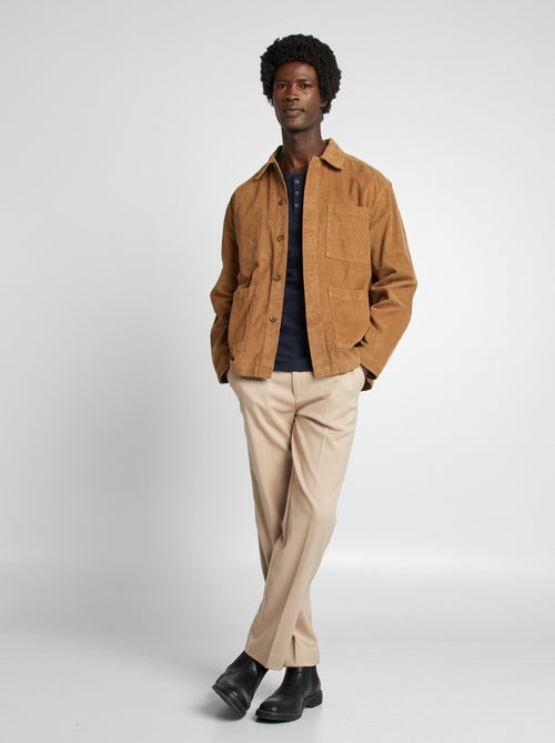 T-shirt com gola tunisina - Kiabi