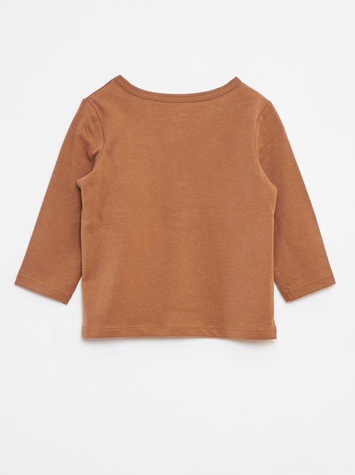 T-shirt com gola tunisina - Kiabi