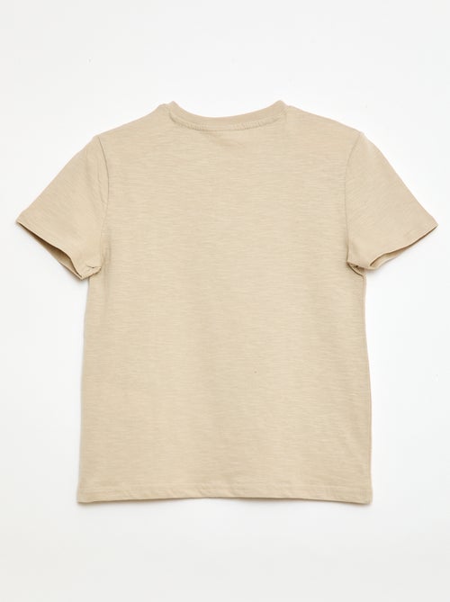 T-shirt com gola tunisina - Kiabi