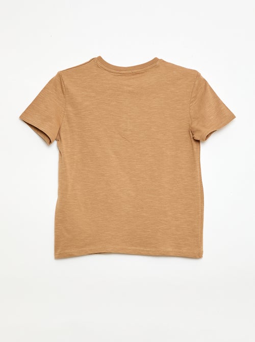 T-shirt com gola tunisina - Kiabi