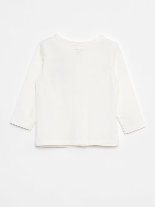 T-shirt com gola tunisina - Kiabi