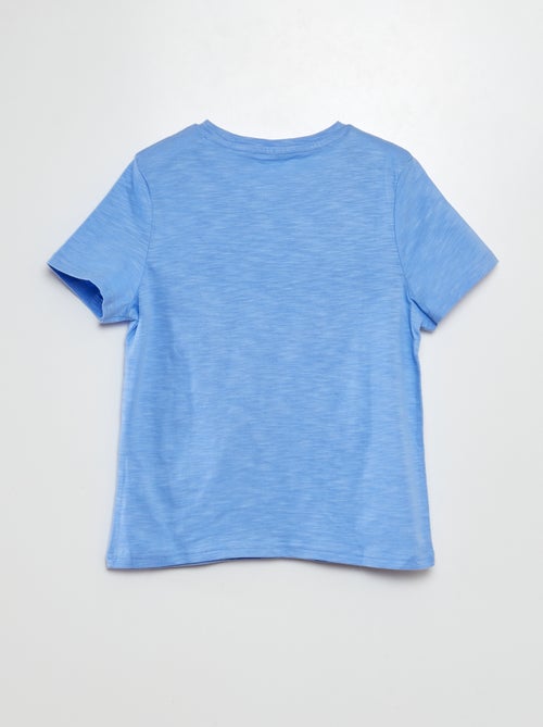 T-shirt com gola tunisina de manga curta - Kiabi