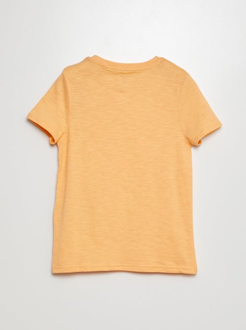 T-shirt com gola tunisina de manga curta - Kiabi