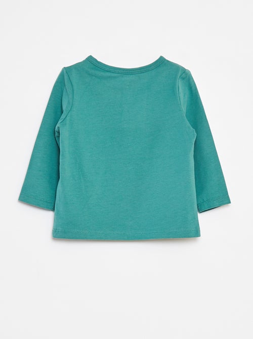 T-shirt com gola tunisina - Kiabi