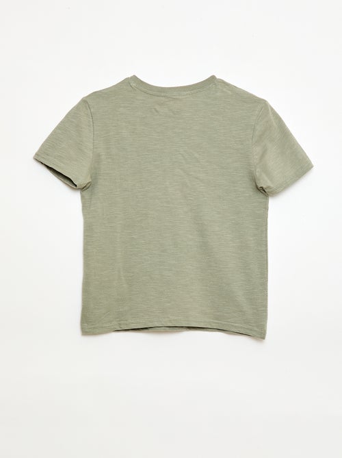 T-shirt com gola tunisina - Kiabi