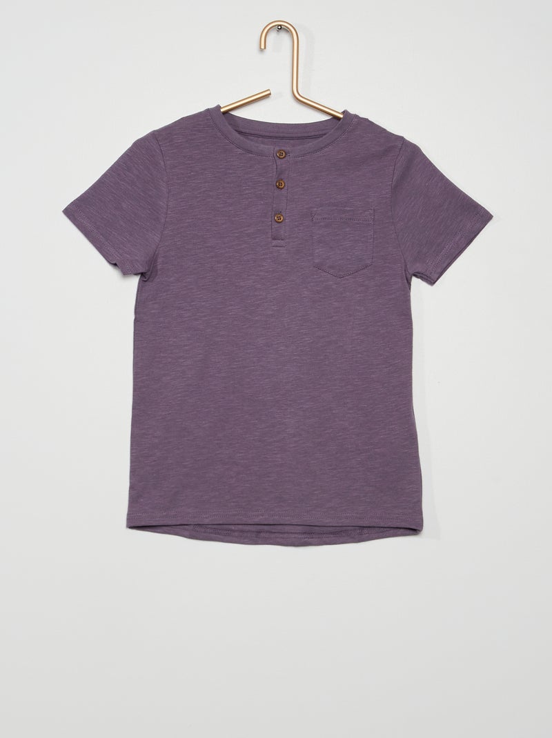 T-shirt com gola tunisina VIOLETA - Kiabi