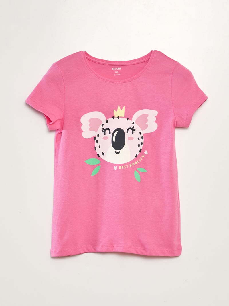 T-shirt com inscrição ROSA - Kiabi