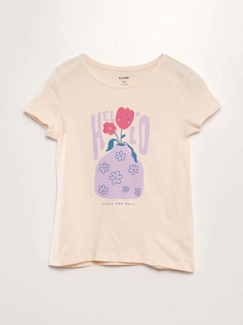 T-shirt com inscrição ROSA - Kiabi