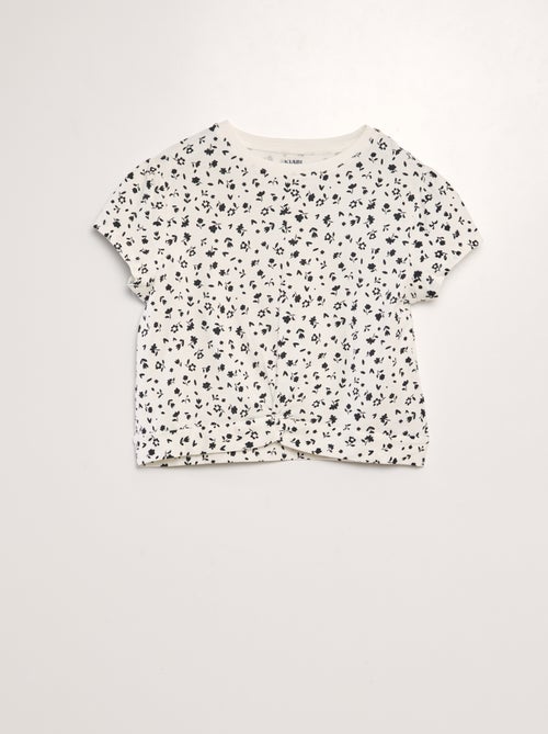 T-shirt com laço à frente - Kiabi