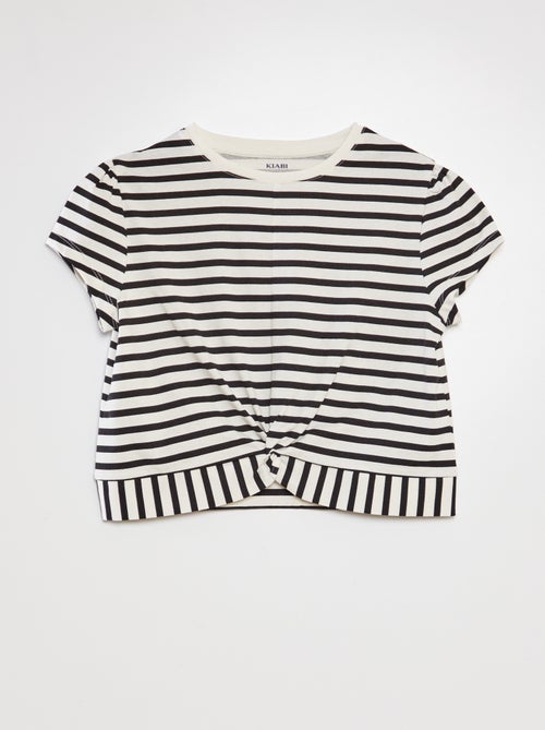 T-shirt com laço à frente - Kiabi