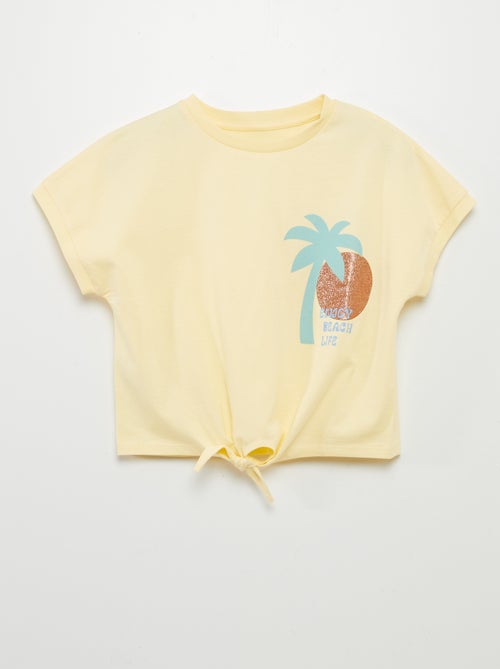 T-shirt com laço na base - Kiabi