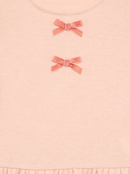 T-shirt com laços e folho na cintura - Kiabi T-shirt com laços e folho na cintura - Kiabi