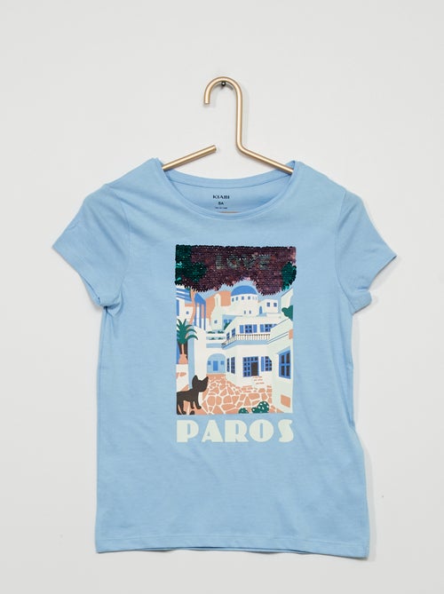 T-shirt com lantejoulas reversíveis - Kiabi