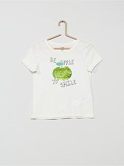 T-shirt com lantejoulas reversíveis - Kiabi