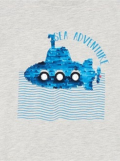 T-shirt com lantejoulas reversíveis - Kiabi