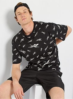 T-shirt com logótipo 'Reebok' all-over - Kiabi