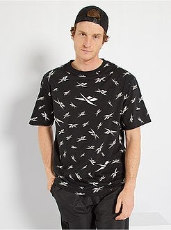 T-shirt com logótipo 'Reebok' all-over - Kiabi