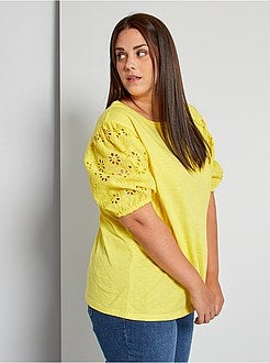 T-shirt com manga de balão - Kiabi