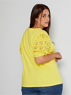 T-shirt com manga de balão - Kiabi