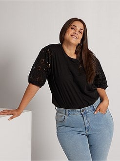 T-shirt com manga de balão - Kiabi