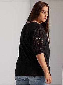 T-shirt com manga de balão - Kiabi