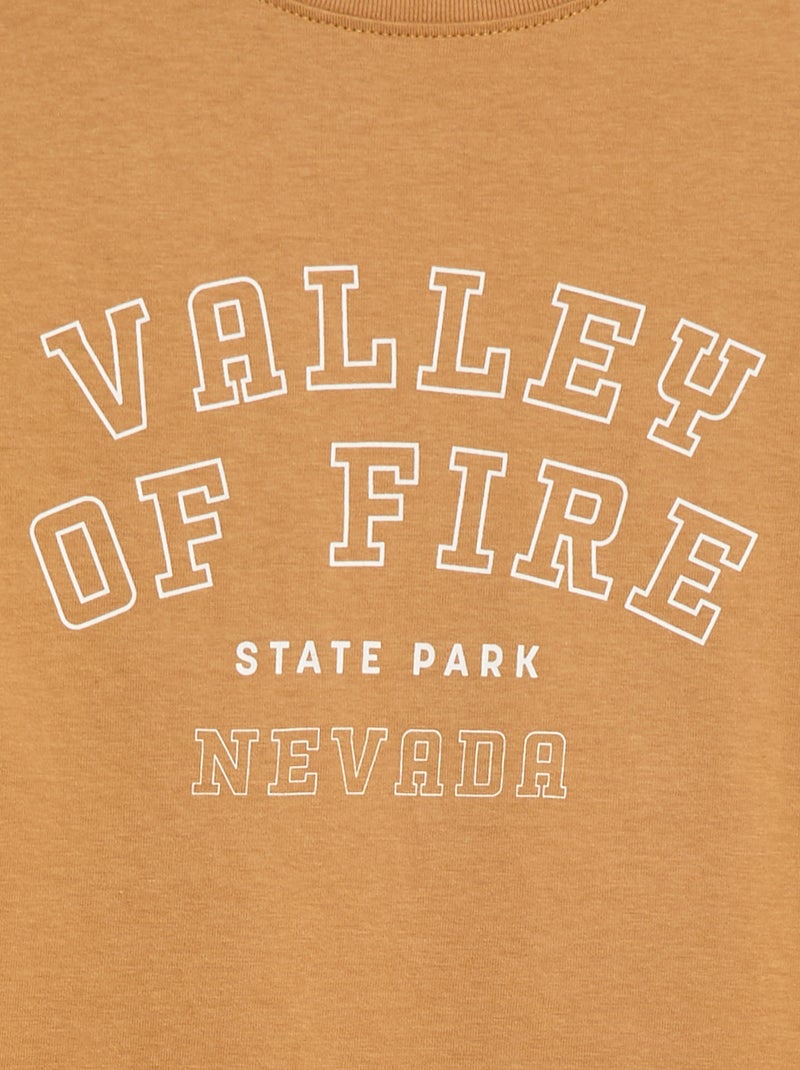 T-shirt com manga dupla Amarelo - Kiabi