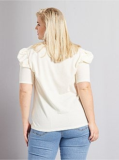 T-shirt com manga em balão - Kiabi