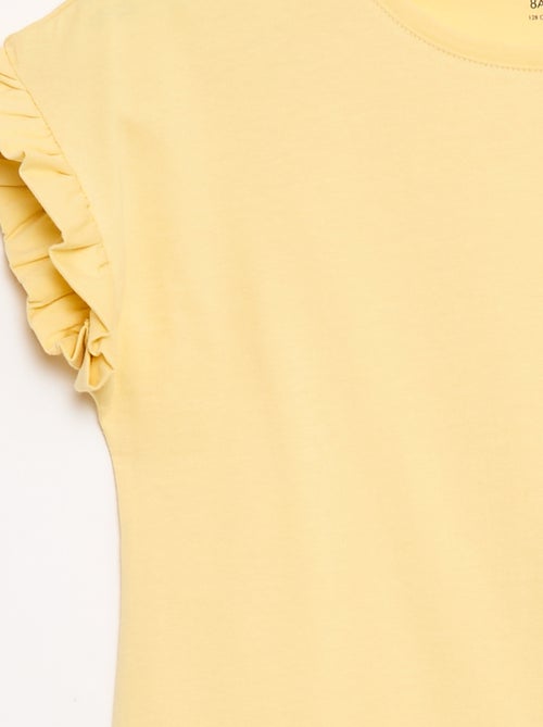 T-shirt com mangas com folhos - Kiabi