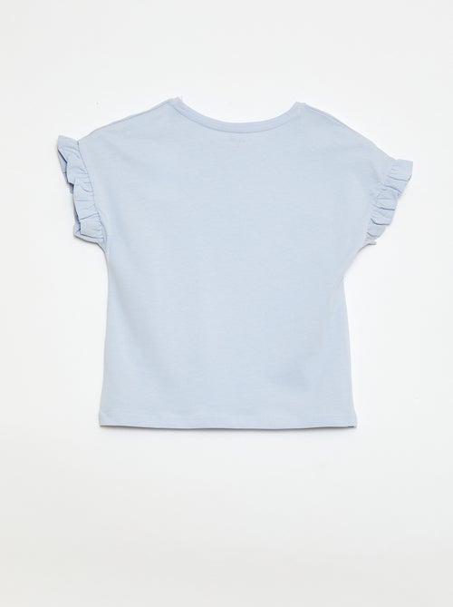 T-shirt com mangas com folhos - Kiabi