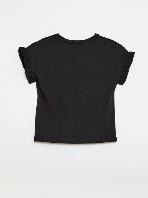 T-shirt com mangas com folhos - Kiabi