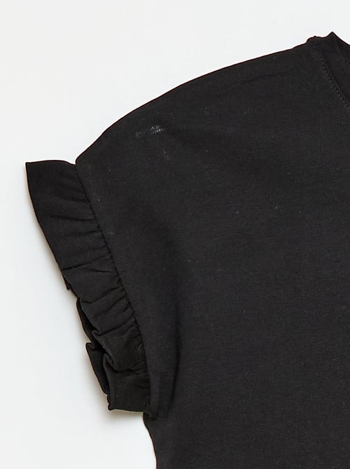 T-shirt com mangas com folhos - Kiabi