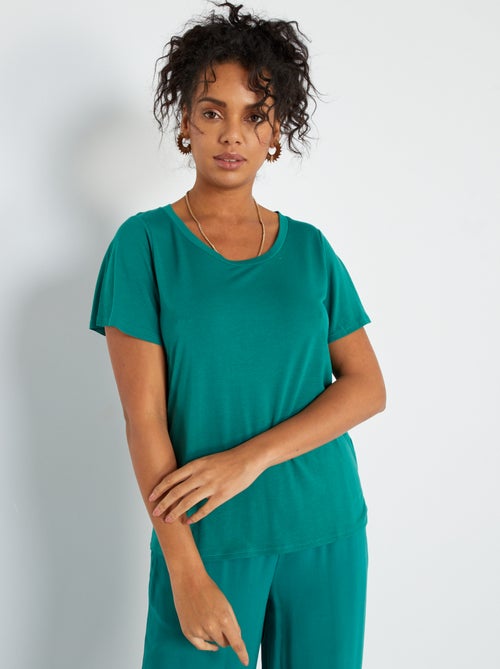 T-shirt com mangas com laço - Kiabi